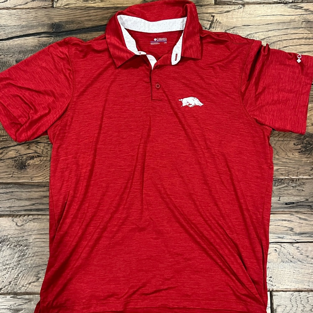 Columbia Men's Arkansas Razorback Polo Shirt